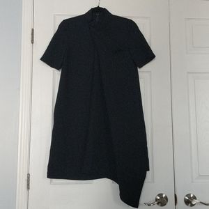 Origami-neck asymetric COS dress